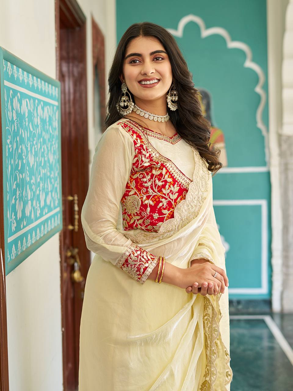 "Festival saree & fancy blause | Krushi Life Style "