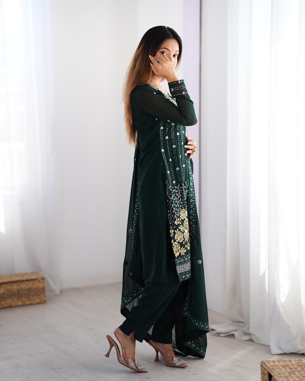 Luxury Embroidered Formal Suit – Festive Collection | Krushi Life Style