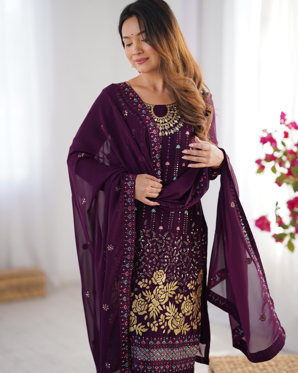 Luxury Embroidered Formal Suit – Festive Collection | Krushi Life Style