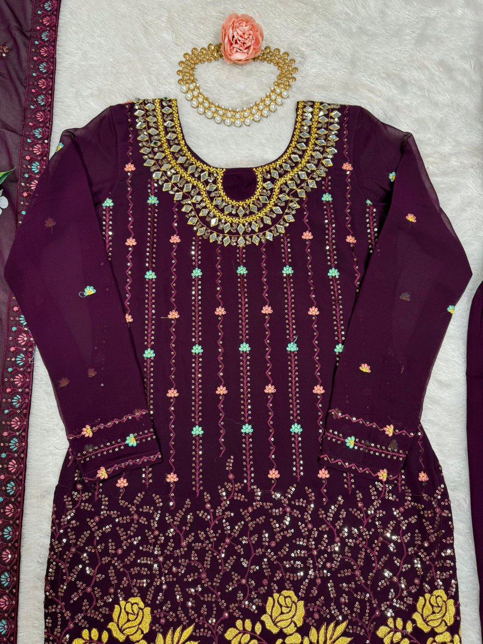 Luxury Embroidered Formal Suit – Festive Collection | Krushi Life Style
