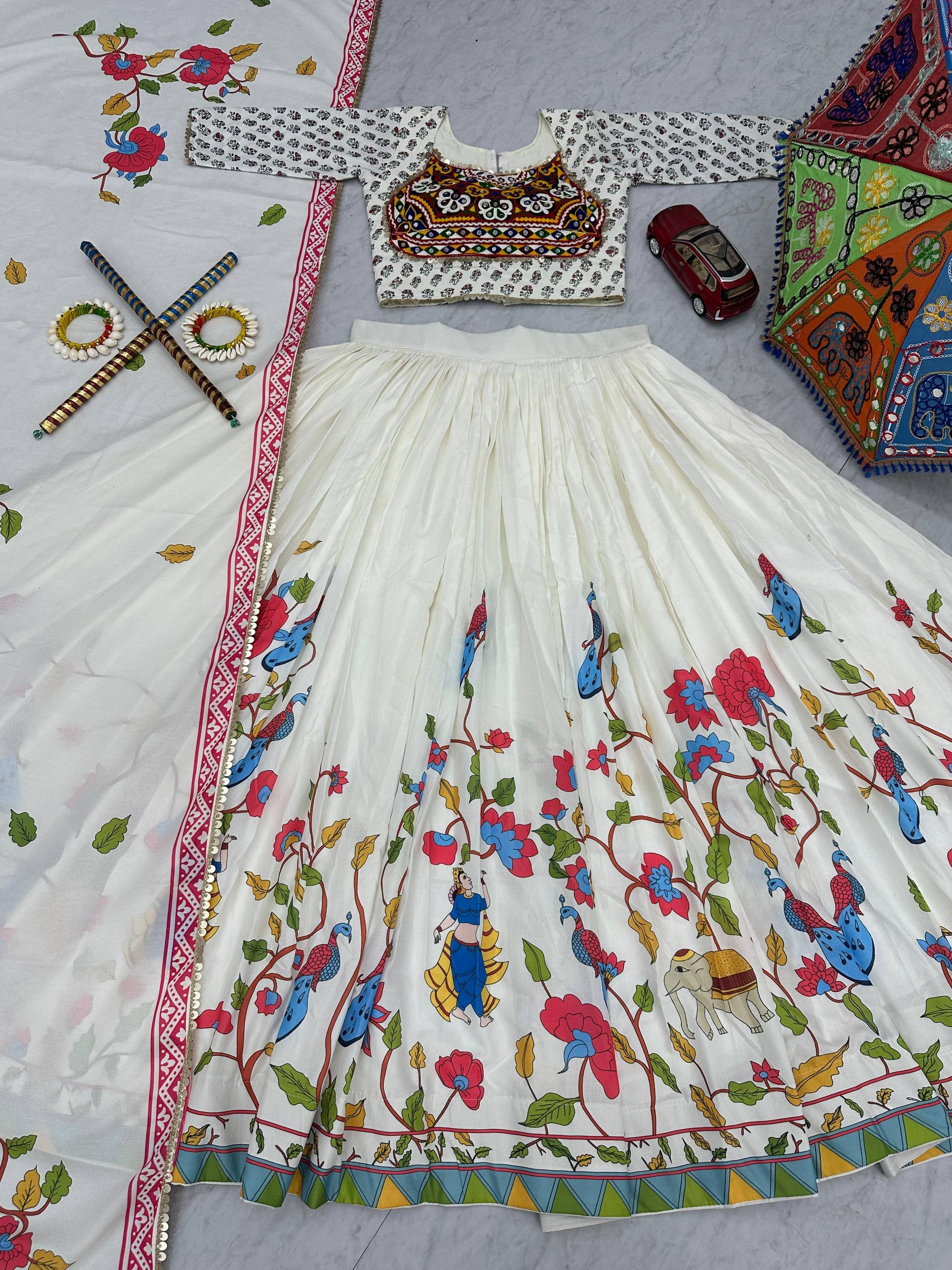 avratri Special Lehenga Choli With 6 Meter Heavy Flair