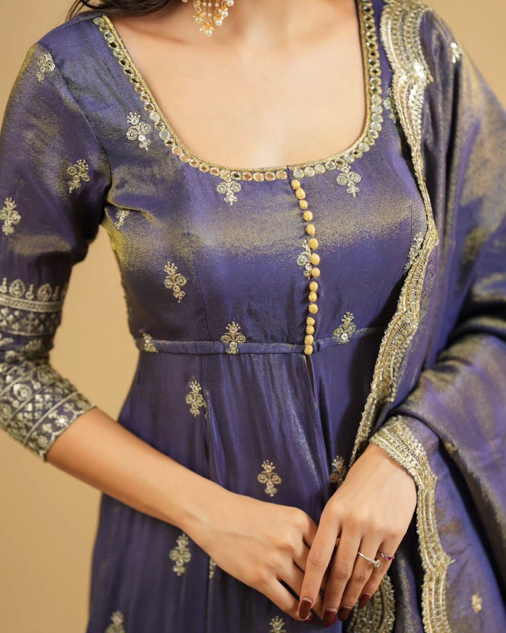 Suit with Lehngha and Dupatta