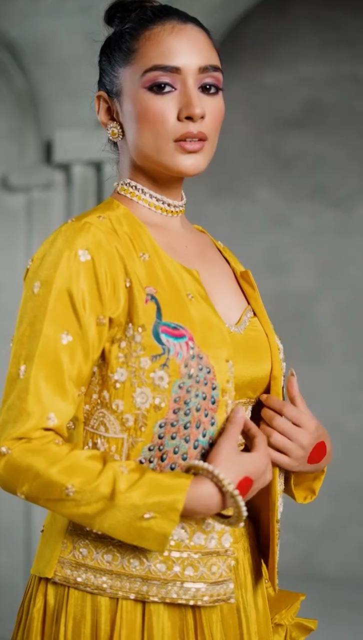 "Festival Special Crop Top with Jacket | Krushi Life Style "