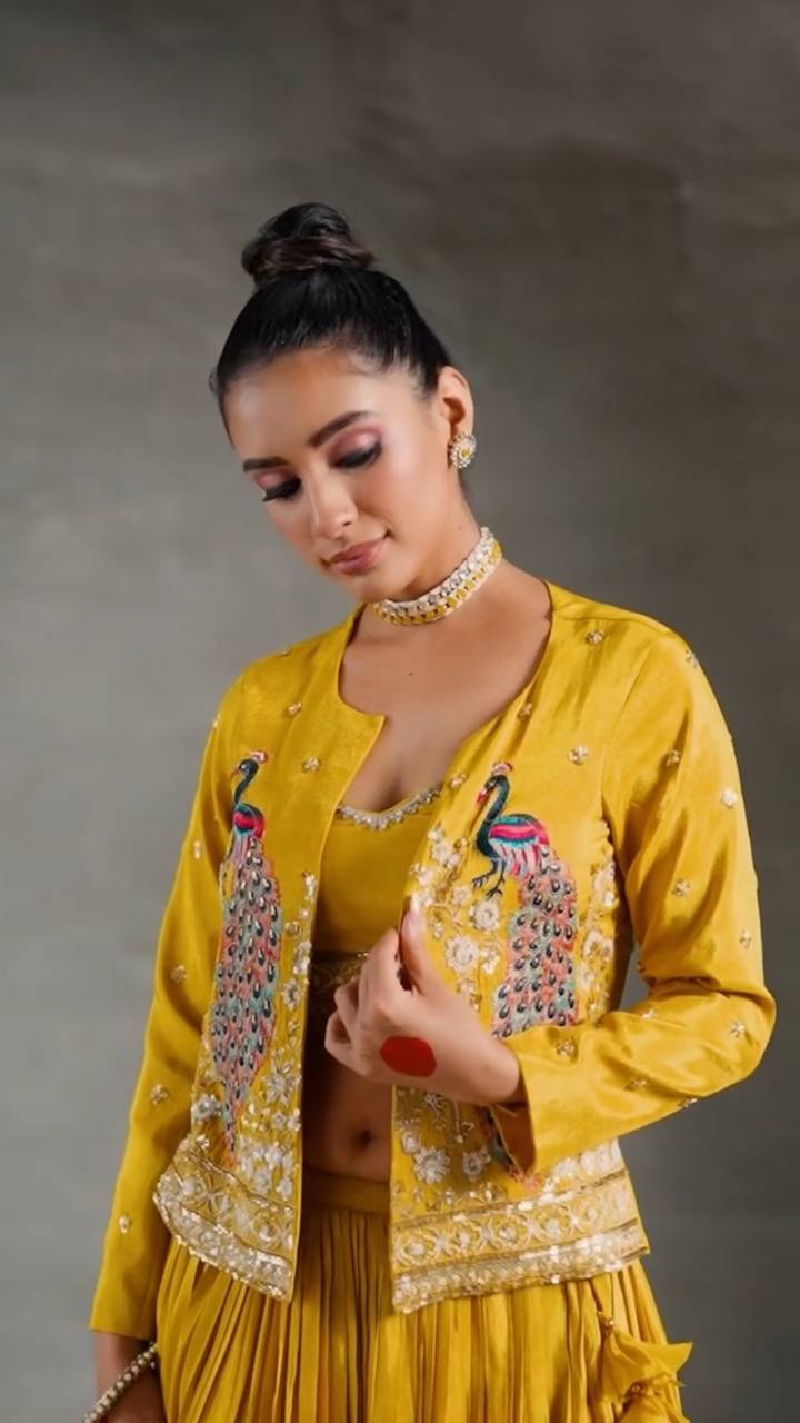 "Festival Special Crop Top with Jacket | Krushi Life Style "