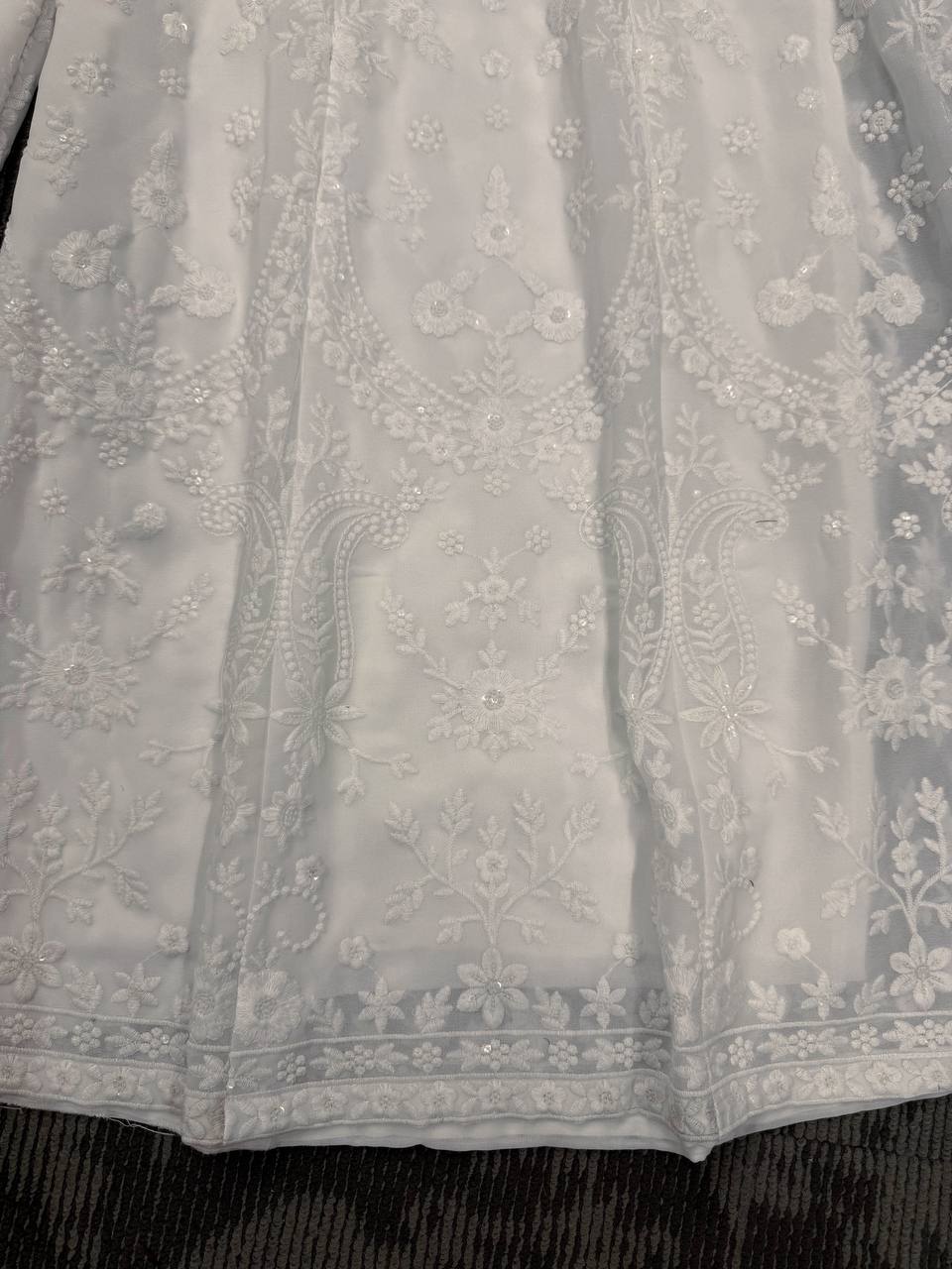 "Designer White Embroidered Suit for Occasions | Krushi Life Style "