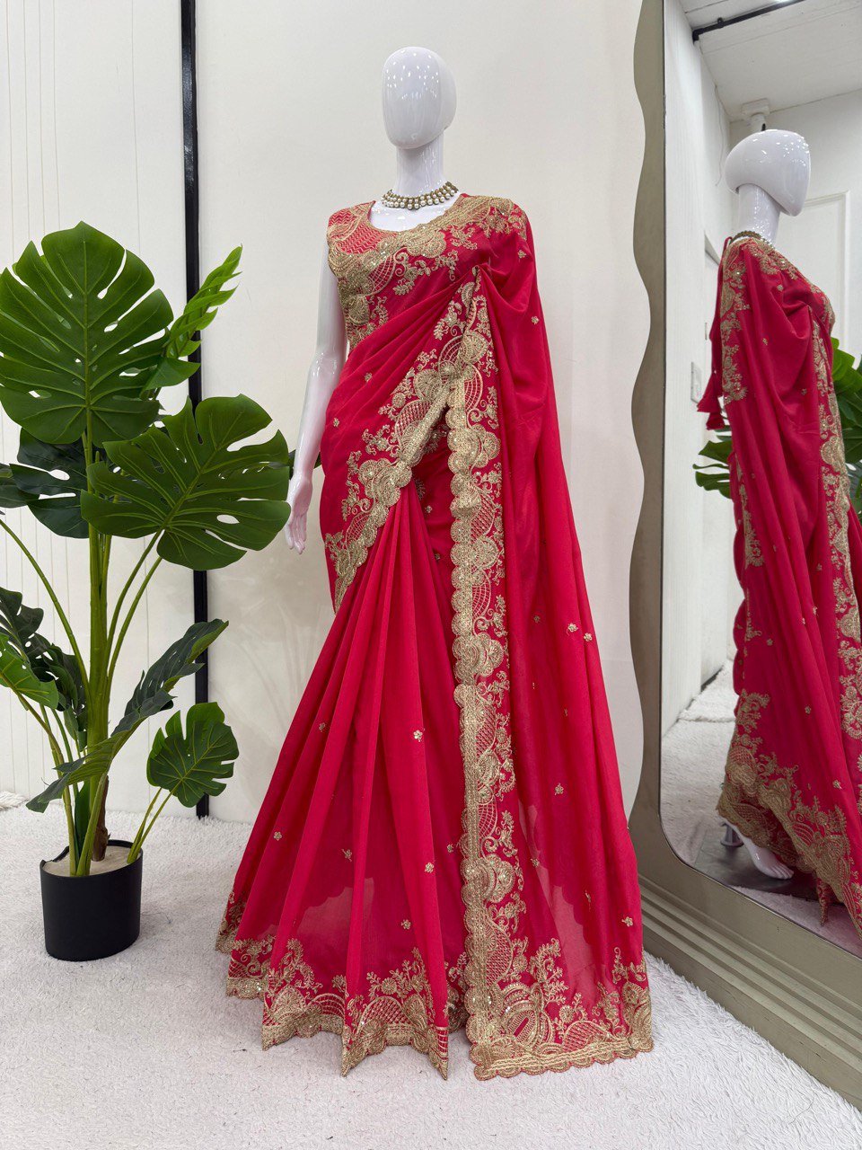 Red Saree Set | Krushi Life Style