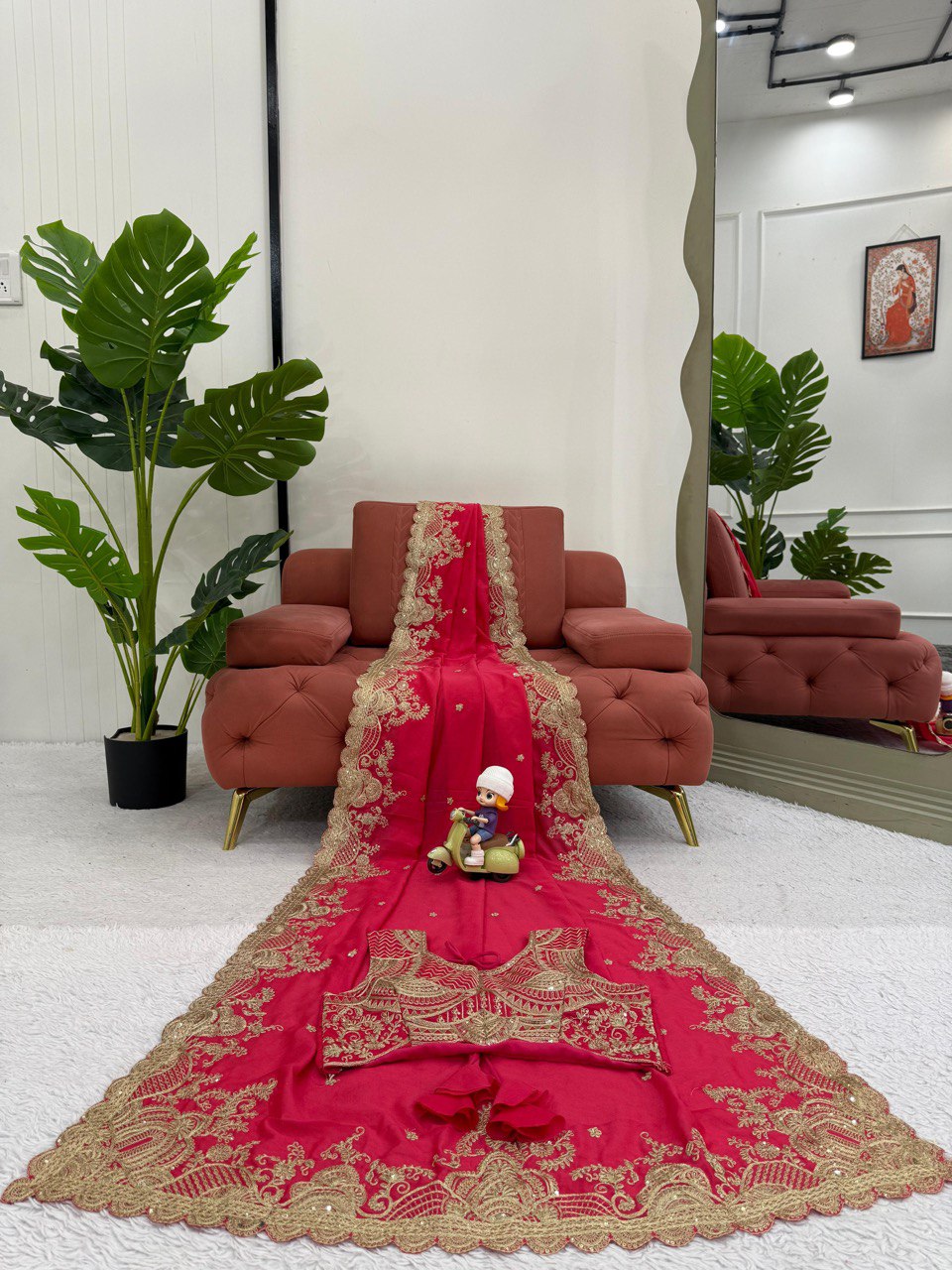 Red Saree Set | Krushi Life Style