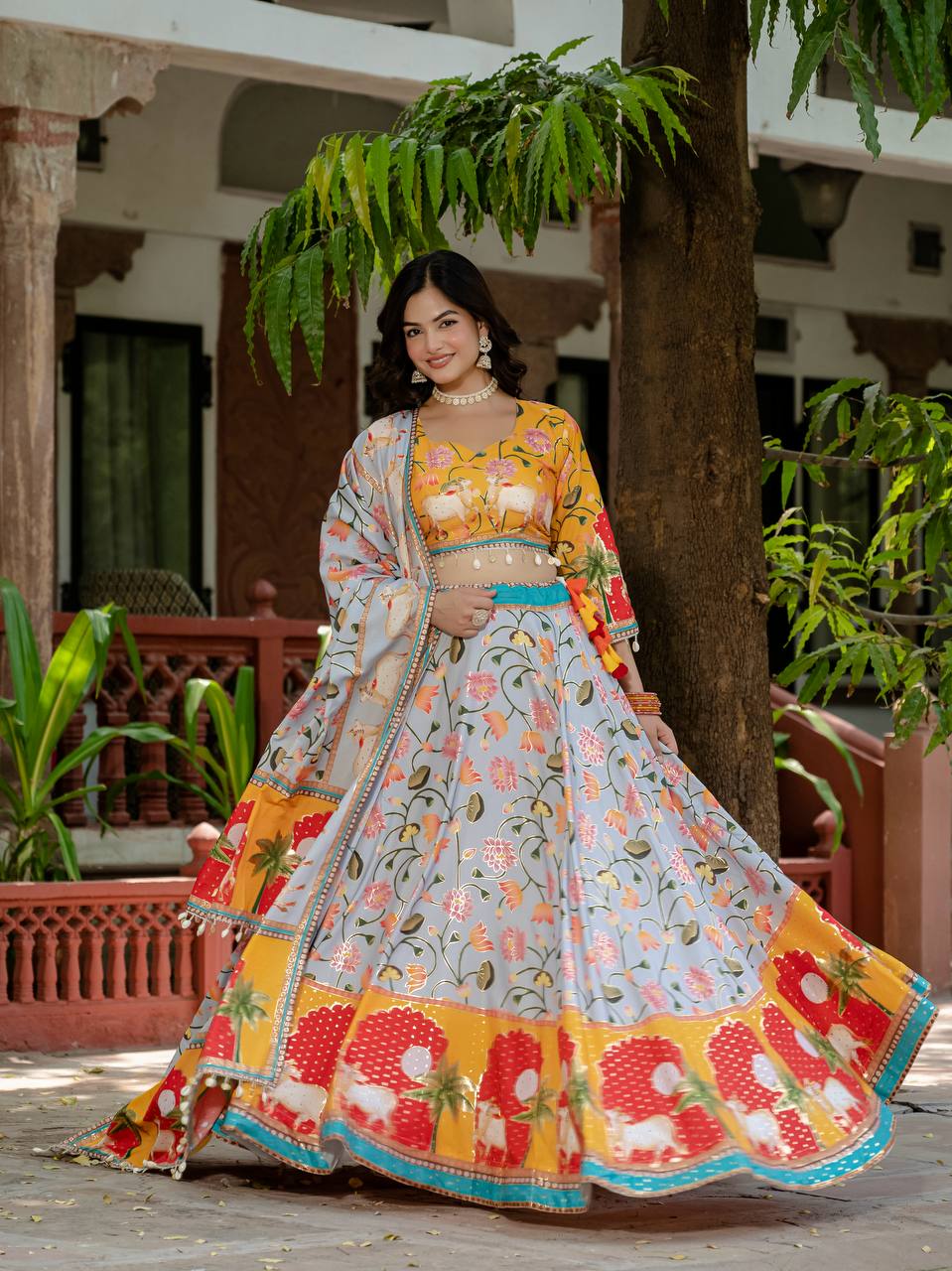 EXCLUSIVE LEHENGA, BLOUSE & DUPATTA SET | KRUSHI LIFE STYLE