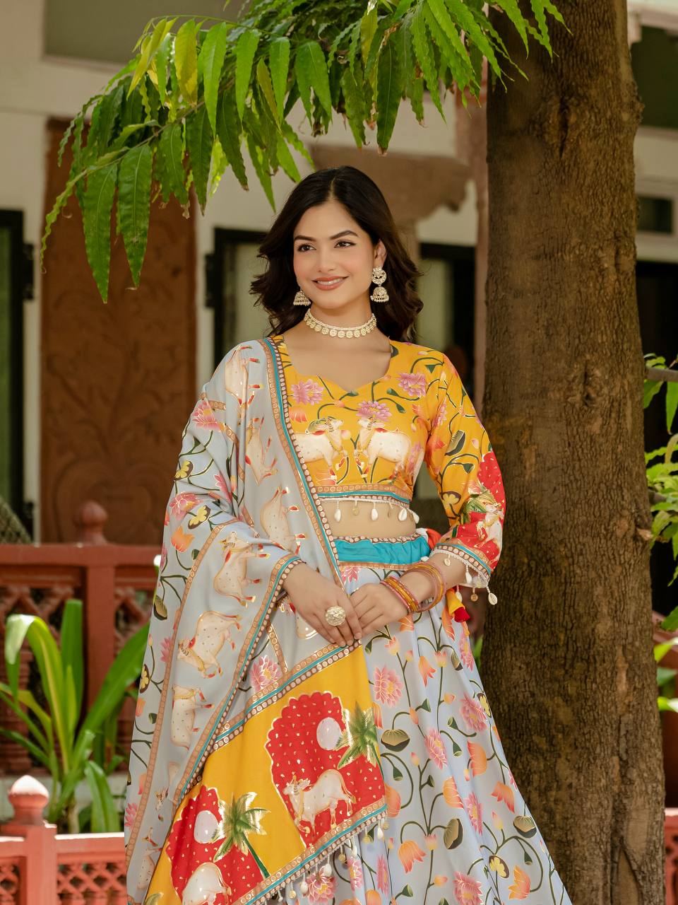 EXCLUSIVE LEHENGA, BLOUSE & DUPATTA SET | KRUSHI LIFE STYLE