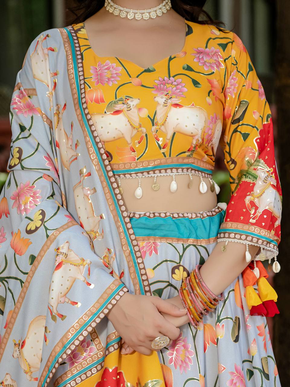 EXCLUSIVE LEHENGA, BLOUSE & DUPATTA SET | KRUSHI LIFE STYLE