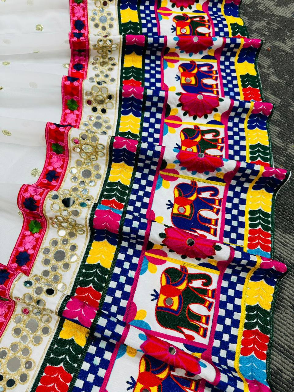 "Garba Vibes: White & Black Lehenga Collection | Krushi Life Style "