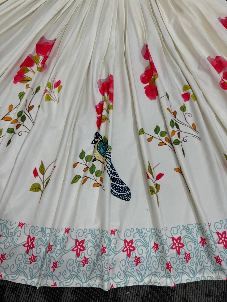 "Vibrant Kutchi Mirror Work Choli with Hand Work-Painted Lehenga – Perfect Navratri Garba Look | Krushi Life Style"