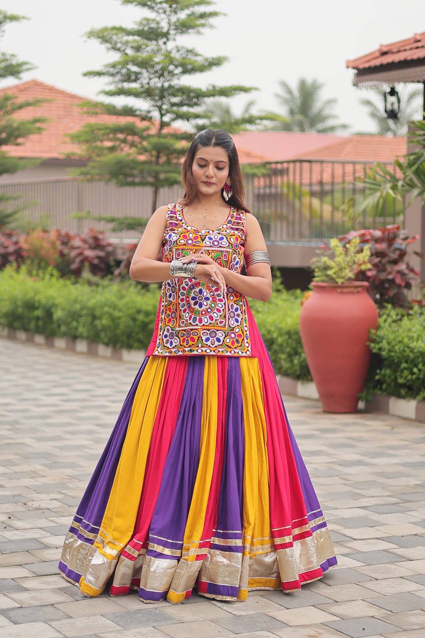 "Navratri Special Gamathi Work Lehenga choli | Krushi Life "