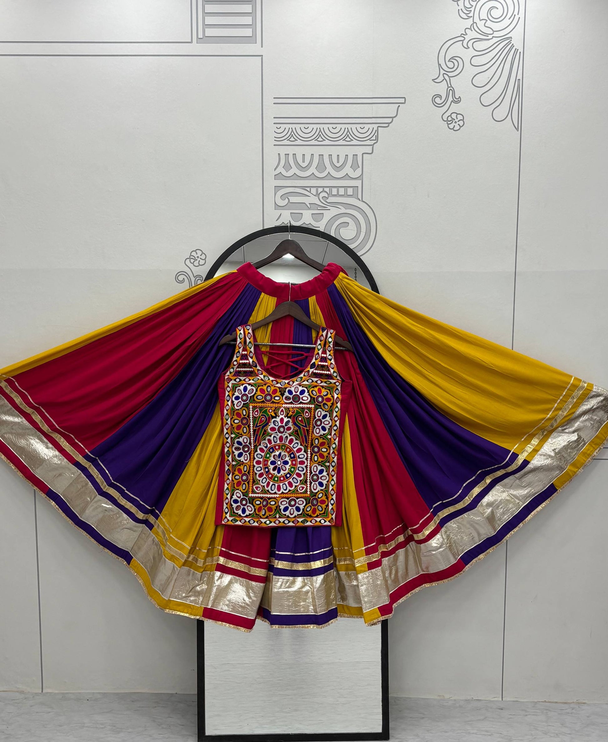 "Navratri Special Gamathi Work Lehenga choli | Krushi Life "