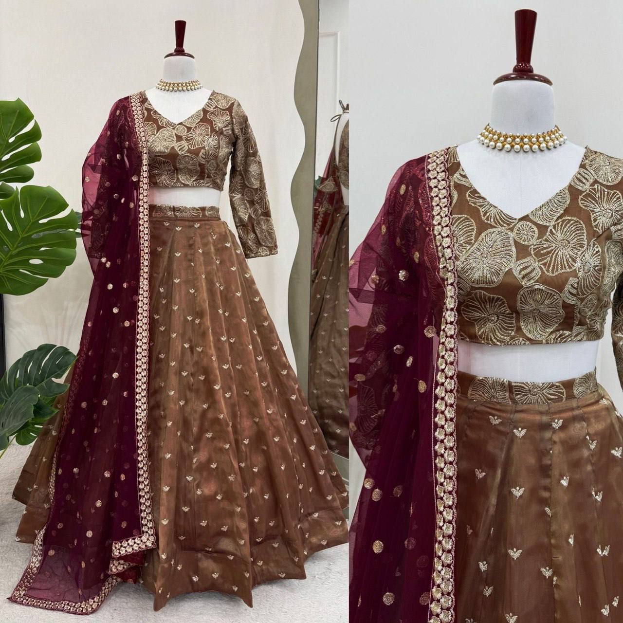 "Tradition in Style: Embellished Lehenga Look | Krushi Life Style"