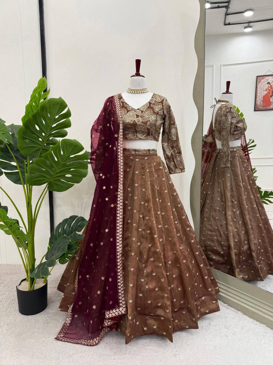 "Tradition in Style: Embellished Lehenga Look | Krushi Life Style"