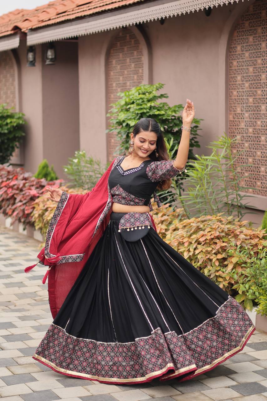 "Navratri Special Gamathi Work Lehenga choli | Krushi Life Style"