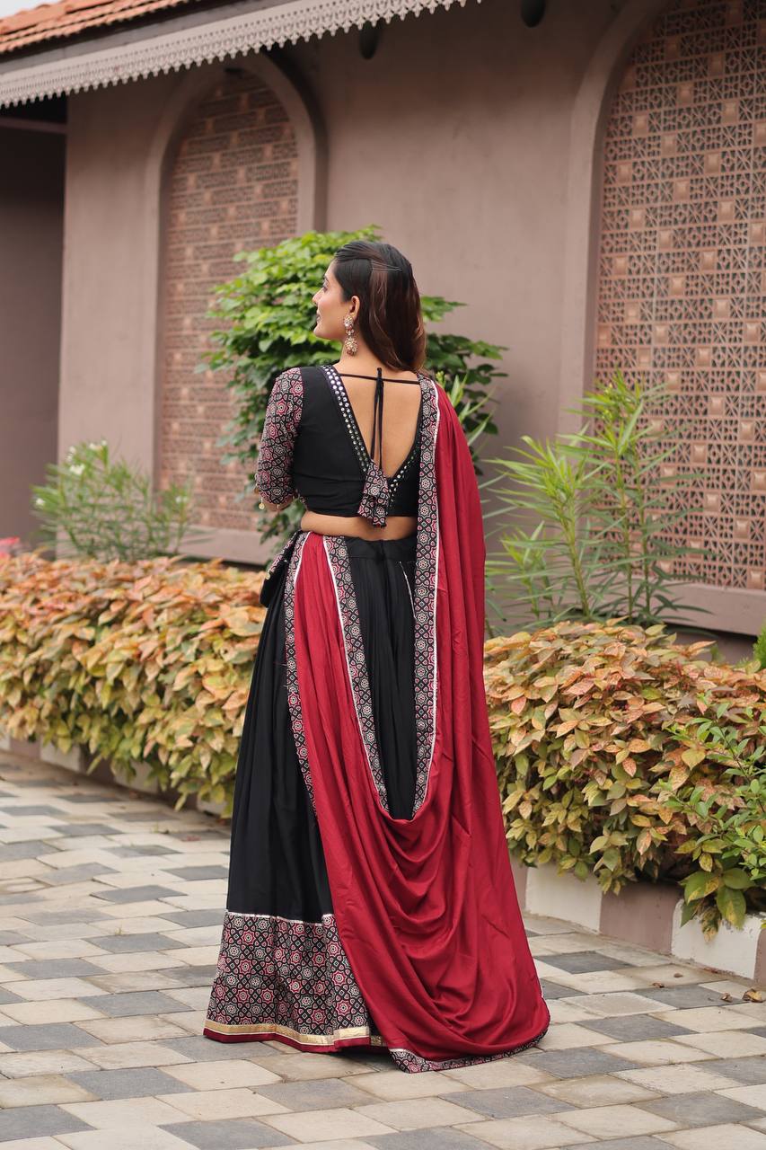 "Navratri Special Gamathi Work Lehenga choli | Krushi Life Style"