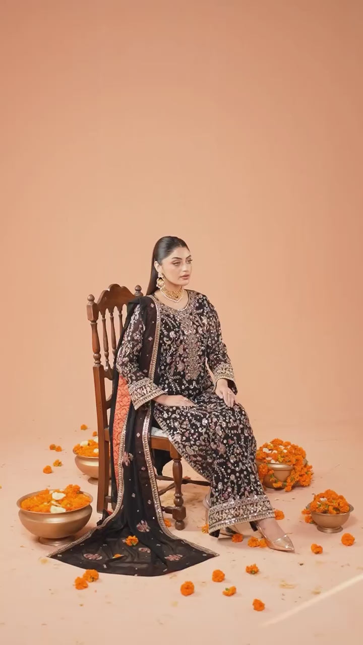 "Midnight Heritage Embroidery| Krushi Life Style "