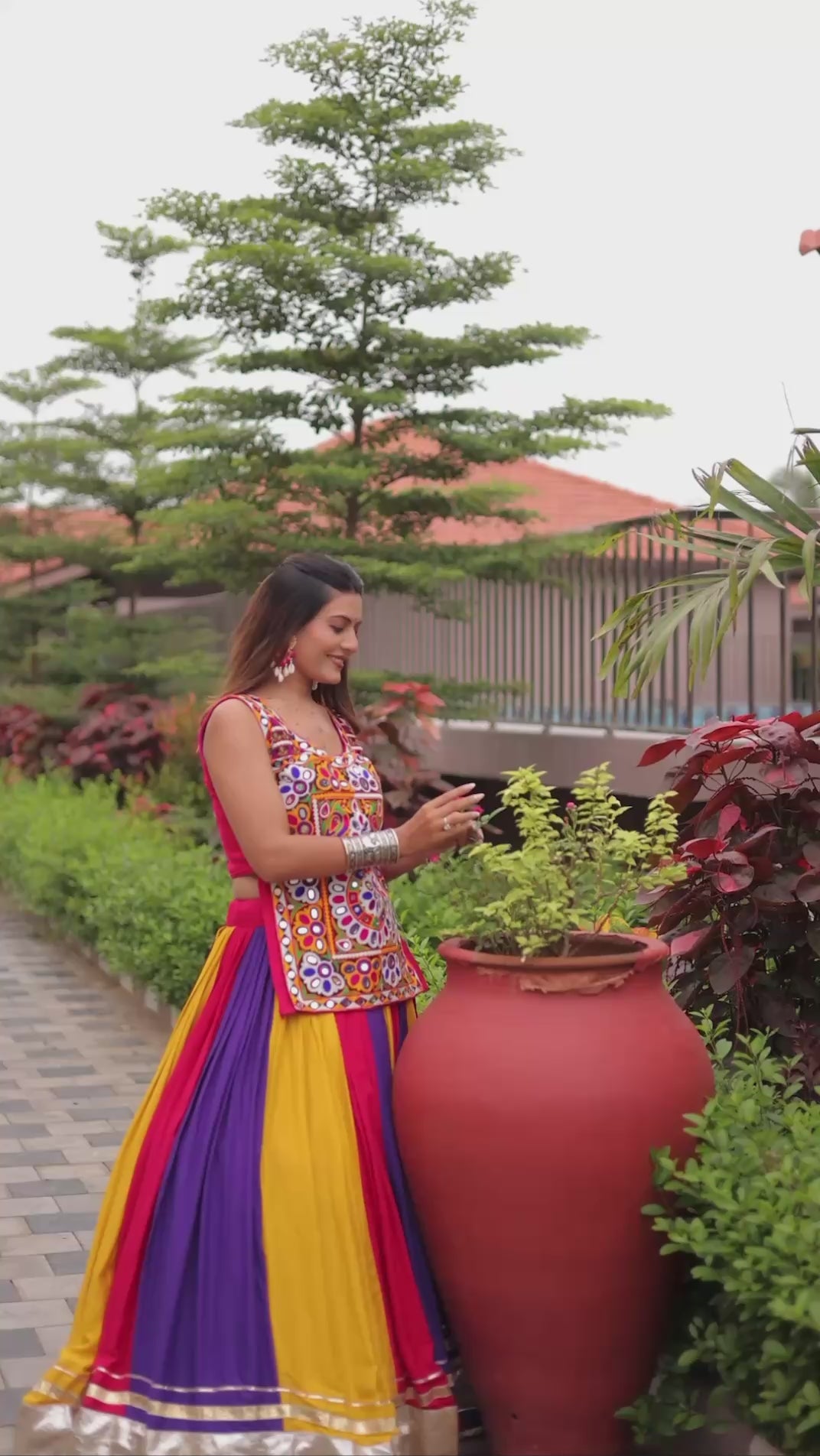 "Navratri Special Gamathi Work Lehenga choli | Krushi Life "
