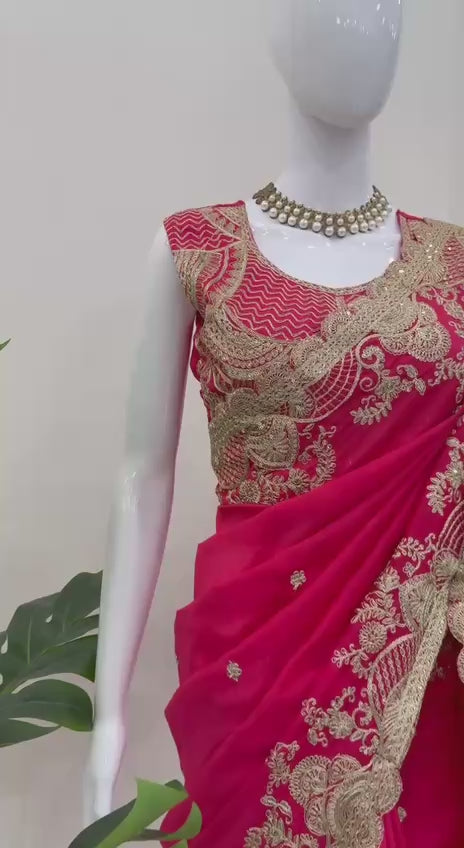 Red Saree Set | Krushi Life Style