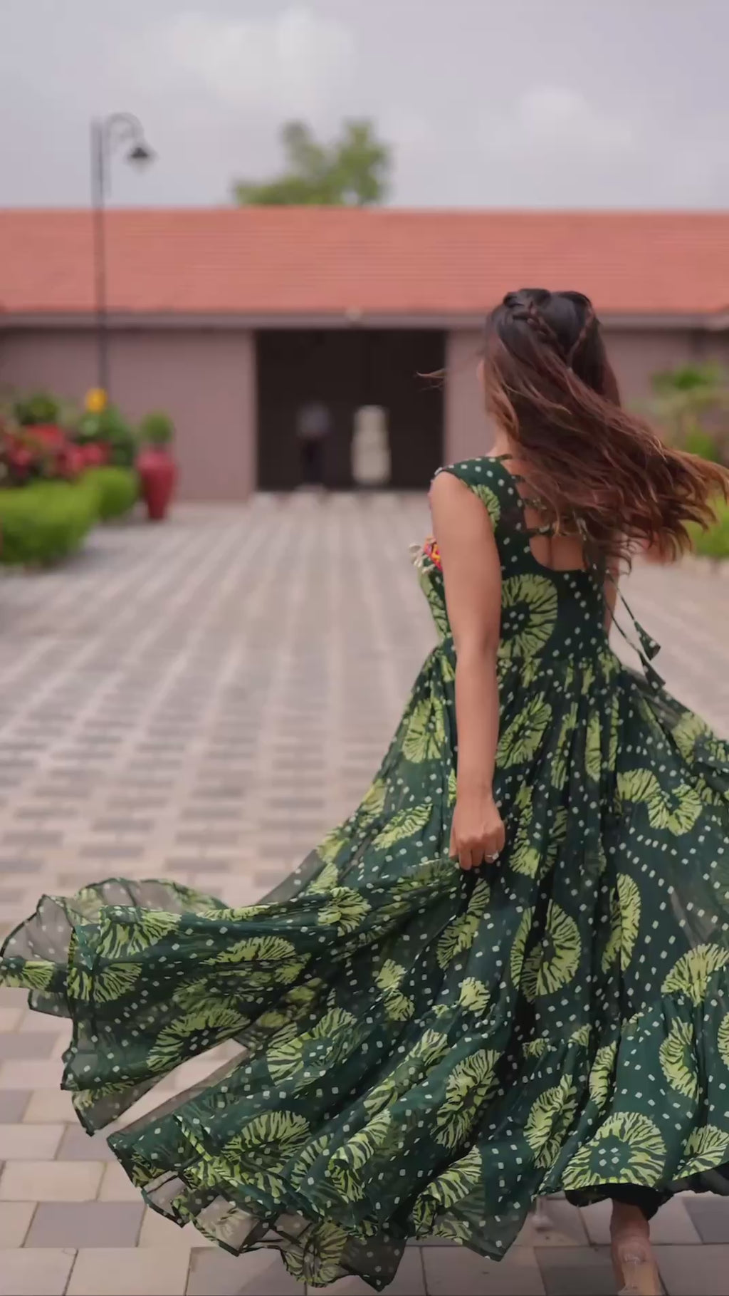 " Navratri Special Gamathi Work Gown| Krushi Life Style "