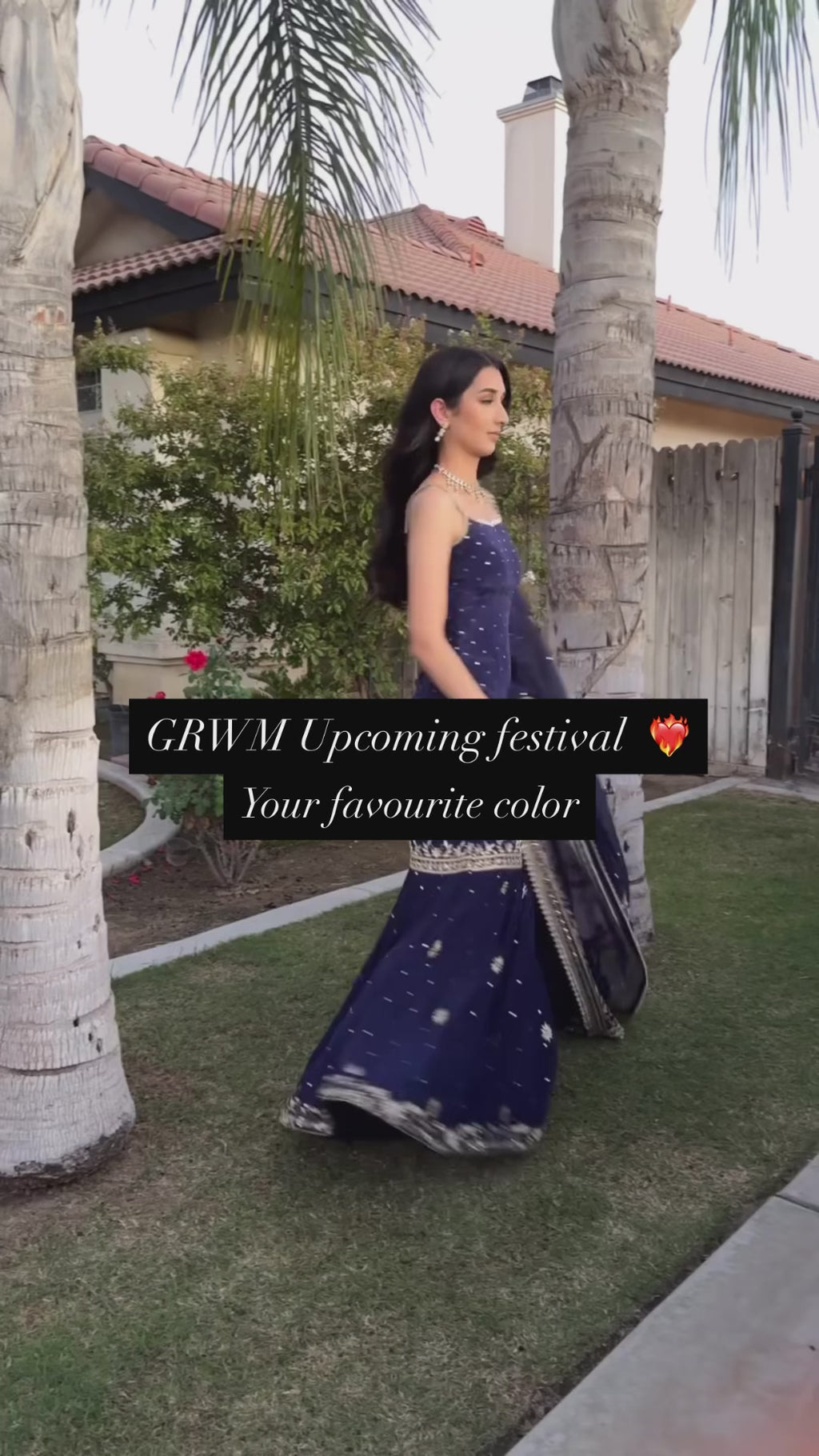 "Navy Blue Sharara Suit with Dupatta – Festive Ethnic Outfit"